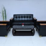 wooden sofa set 3+1+1 with center table
