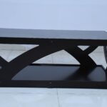 wooden dark black color style center table