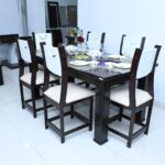 Wooden Dinning set table with 6 wooden chair